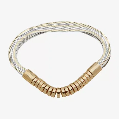 Worthington Gold Tone & White Womens Stretch Bracelet