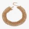 Worthington Gold Tone Womens 17 Inch Collar Necklace In Gold