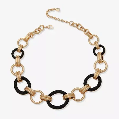 Worthington Gold Tone Womens 18 Inch Collar Necklace