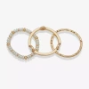 Worthington Gold Tone Womens 3-pc. White Bracelet Set In Gold