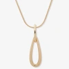 Worthington Gold Tone Womens 32 Inch Pendant Necklace In Gold
