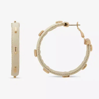 Worthington Gold Tone Womens 50.8mm Hoop Earrings In Multi