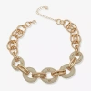 Worthington Gold Tone Womens 9 Inch Collar Necklace In Gold