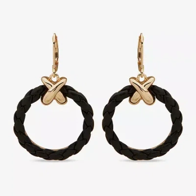 Worthington Gold Tone Womens Drop Earrings In Brown