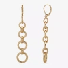 Worthington Gold Tone Womens Drop Earrings In Yellow