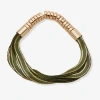 Worthington Gold Tone Womens Stretch Bracelet In Green