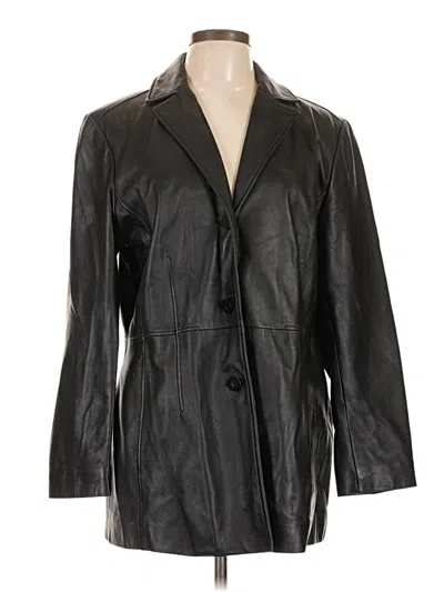 Pre-owned Worthington Leather Jacket In Black