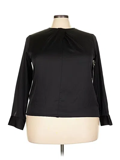 Pre-owned Worthington Long Sleeve Blouse In Black