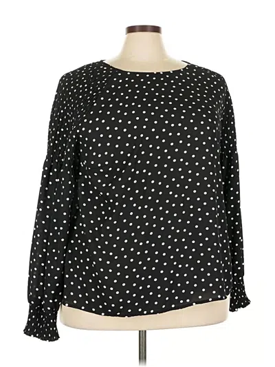 Pre-owned Worthington Long Sleeve Blouse In Black