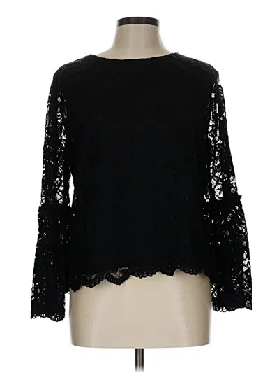 Pre-owned Worthington Long Sleeve Blouse In Black