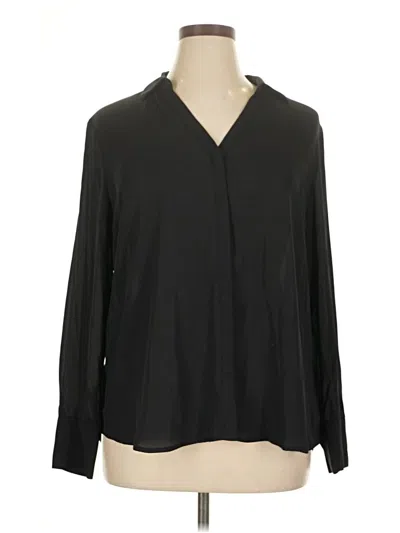 Worthington Long Sleeve Blouse In Black