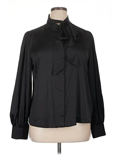 Pre-owned Worthington Long Sleeve Blouse In Black
