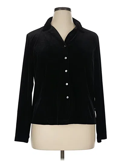 Pre-owned Worthington Long Sleeve Blouse In Black