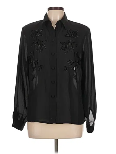 Pre-owned Worthington Long Sleeve Blouse In Black