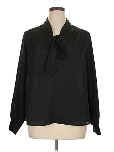 Pre-owned Worthington Long Sleeve Blouse In Black