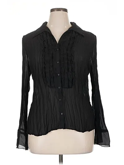 Pre-owned Worthington Long Sleeve Blouse In Black