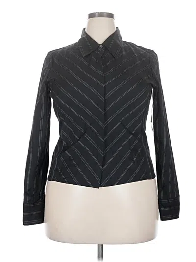 Worthington Long Sleeve Blouse In Black