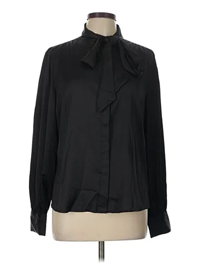 Pre-owned Worthington Long Sleeve Blouse In Black