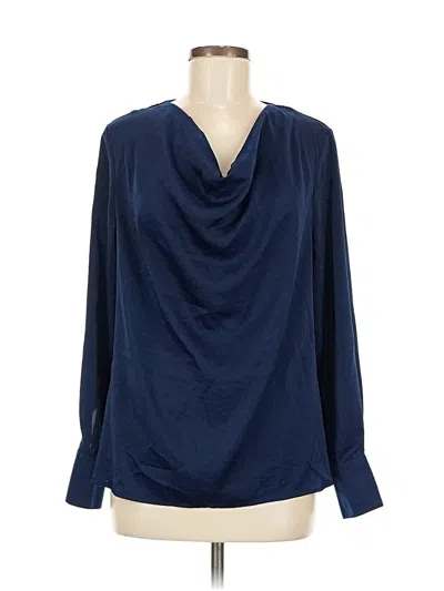 Pre-owned Worthington Long Sleeve Blouse In Blue