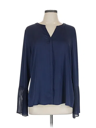 Pre-owned Worthington Long Sleeve Blouse In Blue