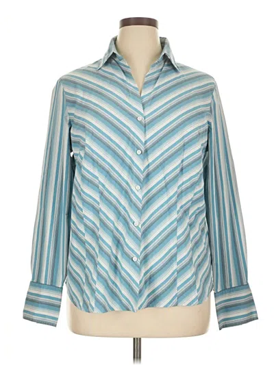 Pre-owned Worthington Long Sleeve Blouse In Blue