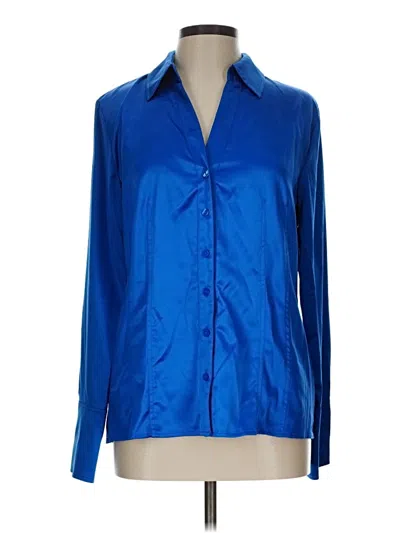 Pre-owned Worthington Long Sleeve Blouse In Blue