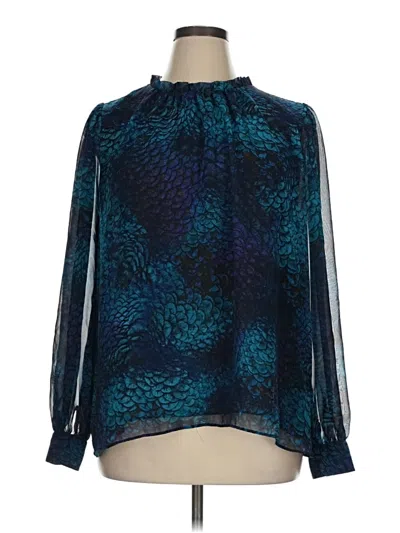Pre-owned Worthington Long Sleeve Blouse In Blue