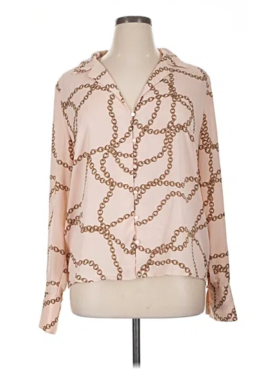 Pre-owned Worthington Long Sleeve Blouse In Brown