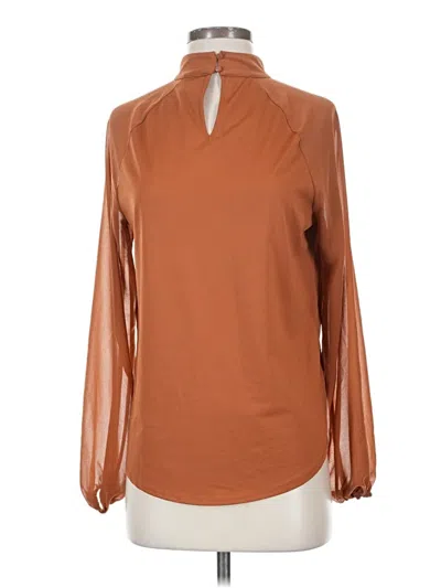 Pre-owned Worthington Long Sleeve Blouse In Brown