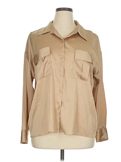 Pre-owned Worthington Long Sleeve Blouse In Brown
