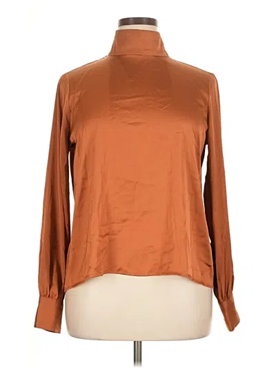 Pre-owned Worthington Long Sleeve Blouse In Brown