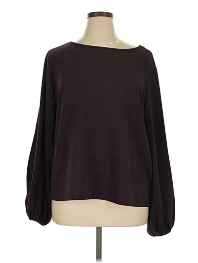 Pre-owned Worthington Long Sleeve Blouse In Burgundy