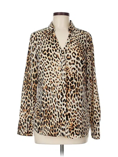 Pre-owned Worthington Long Sleeve Blouse In Gold