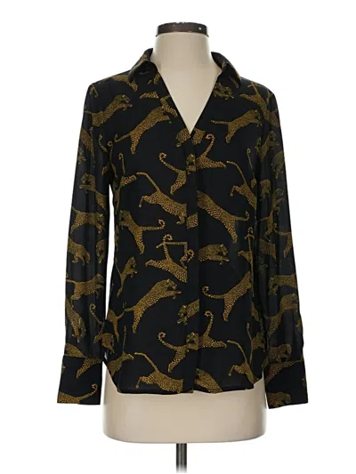 Pre-owned Worthington Long Sleeve Blouse In Gold