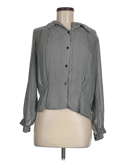 Pre-owned Worthington Long Sleeve Blouse In Gray