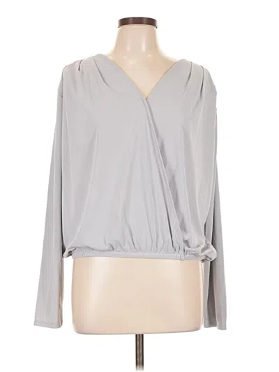Pre-owned Worthington Long Sleeve Blouse In Gray