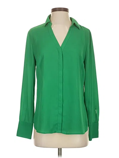Pre-owned Worthington Long Sleeve Blouse In Green