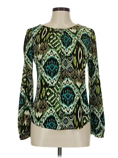 Pre-owned Worthington Long Sleeve Blouse In Green