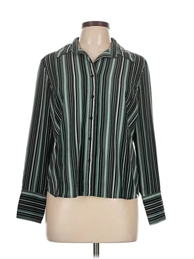 Pre-owned Worthington Long Sleeve Blouse In Green