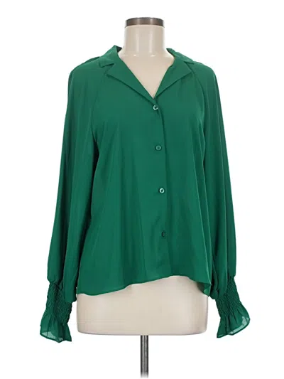 Pre-owned Worthington Long Sleeve Blouse In Green