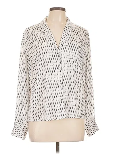 Pre-owned Worthington Long Sleeve Blouse In Ivory