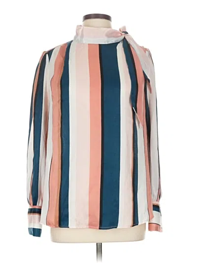 Pre-owned Worthington Long Sleeve Blouse In Ivory