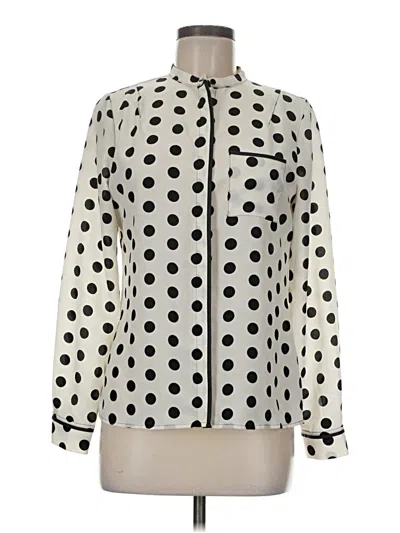 Pre-owned Worthington Long Sleeve Blouse In Ivory