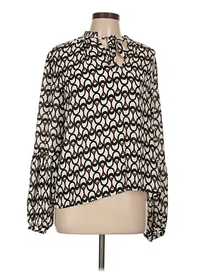 Pre-owned Worthington Long Sleeve Blouse In Ivory