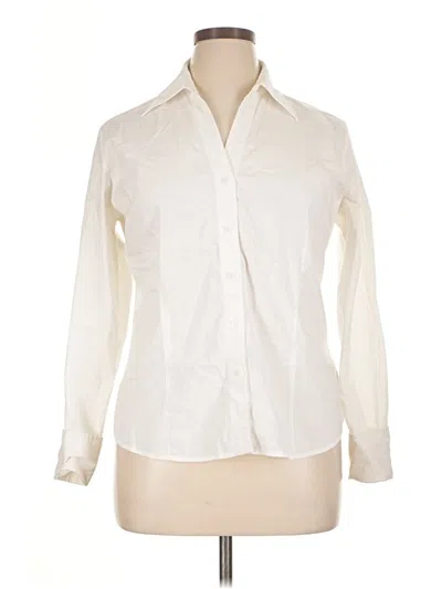Pre-owned Worthington Long Sleeve Blouse In Ivory