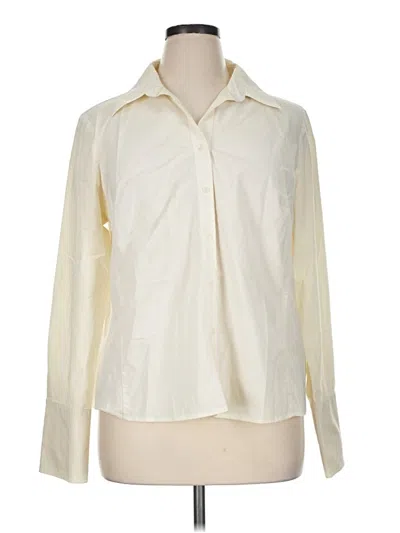 Pre-owned Worthington Long Sleeve Blouse In Ivory