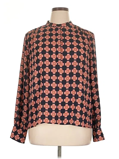 Pre-owned Worthington Long Sleeve Blouse In Orange