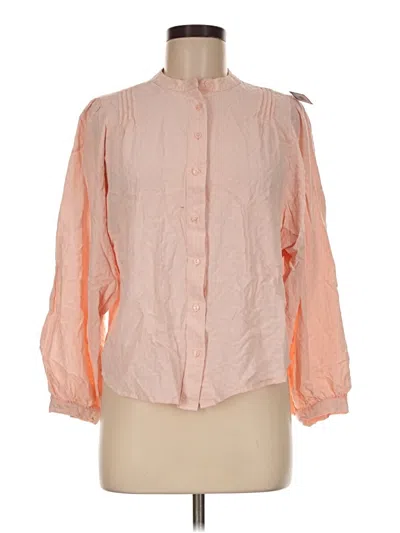 Pre-owned Worthington Long Sleeve Blouse In Orange