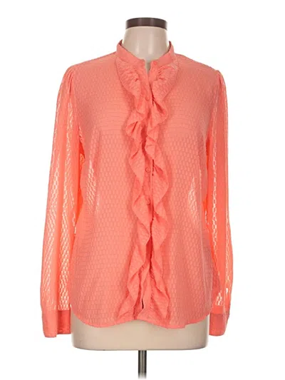 Pre-owned Worthington Long Sleeve Blouse In Orange