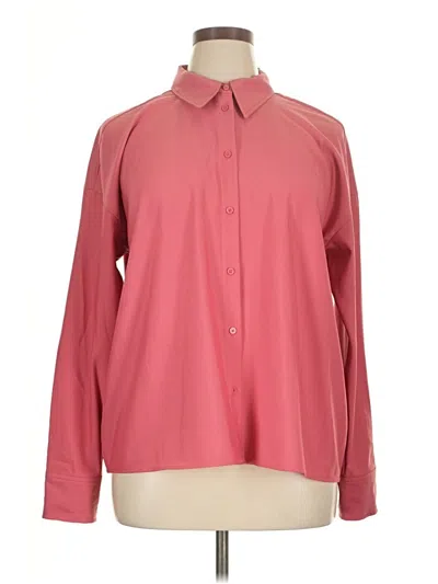 Pre-owned Worthington Long Sleeve Blouse In Pink